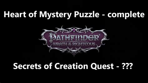 wotr heart of mystery|pathfinder wotr secrets of creation.